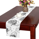 Hand drawn french fries pattern Table Runner