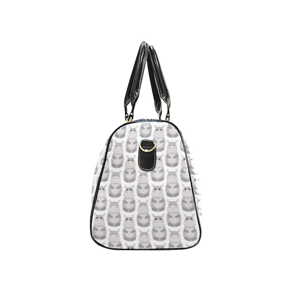 Hippopotamus Pattern Print Design 05 Travel Bag