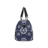 nautical steering wheel design pattern Travel Bag