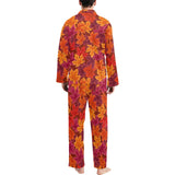 Autumn maple leaf pattern Men's Long Pajama Set