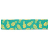 Pineapples pattern green background Table Runner