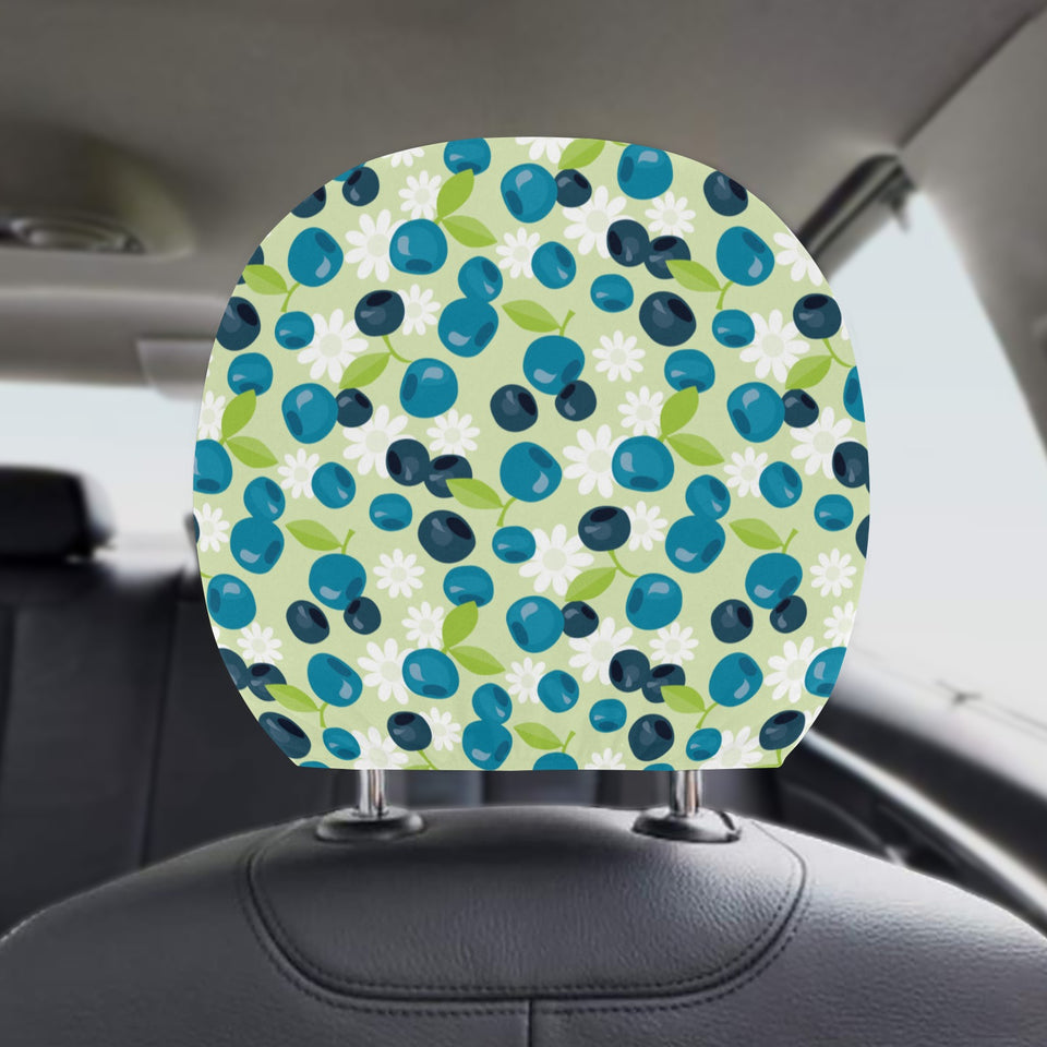 blueberry flower pattern Car Headrest Cover