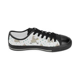 Cute Rhino pattern background Kids' Boys' Girls' Low Top Canvas Shoes Black