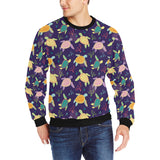 Colorful sea turtle pattern Men's Crew Neck Sweatshirt