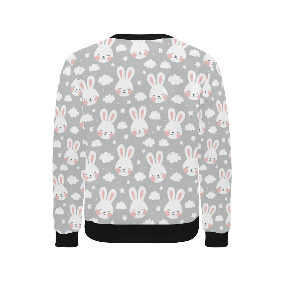 Rabbit cloud Pattern Men's Crew Neck Sweatshirt