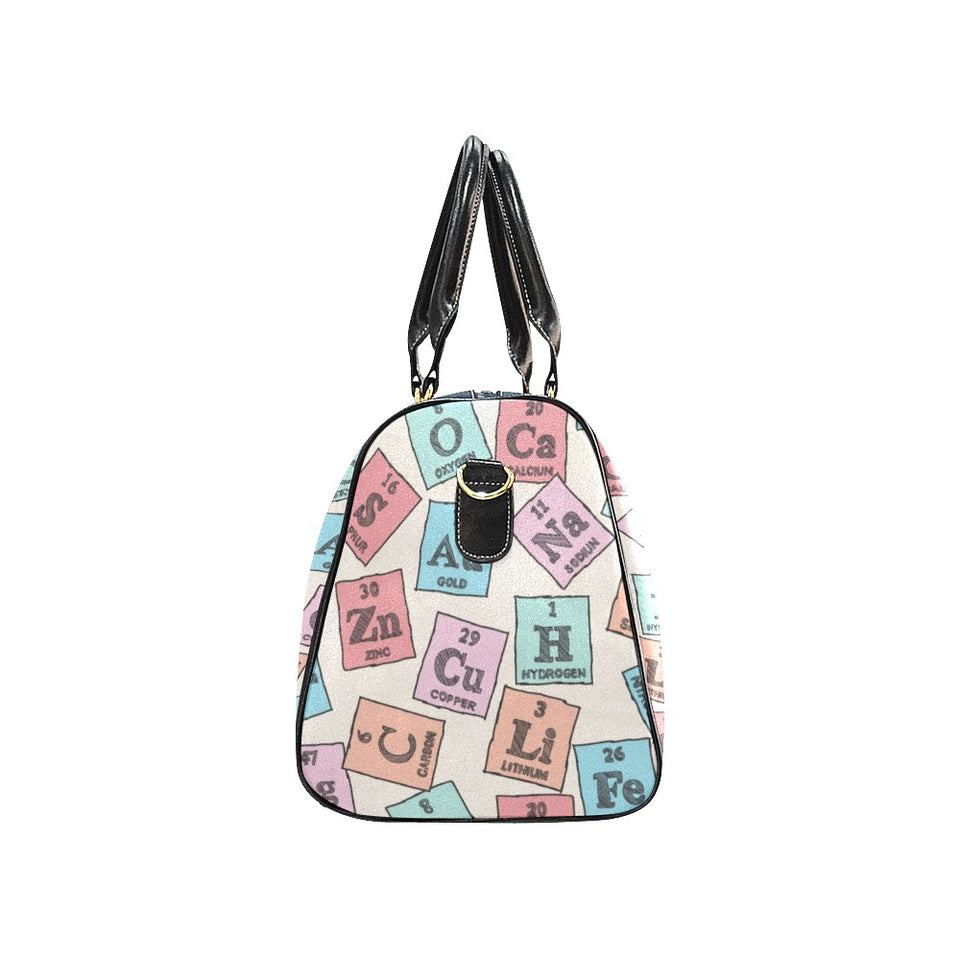 Chemistry Periodic Table Pattern Print Design 02 Travel Bag