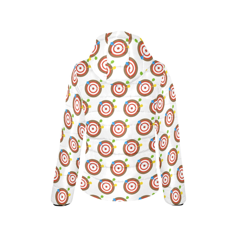 Corn Pattern Print Design 04 Women's Padded Hooded Jacket