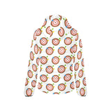 Corn Pattern Print Design 04 Women's Padded Hooded Jacket