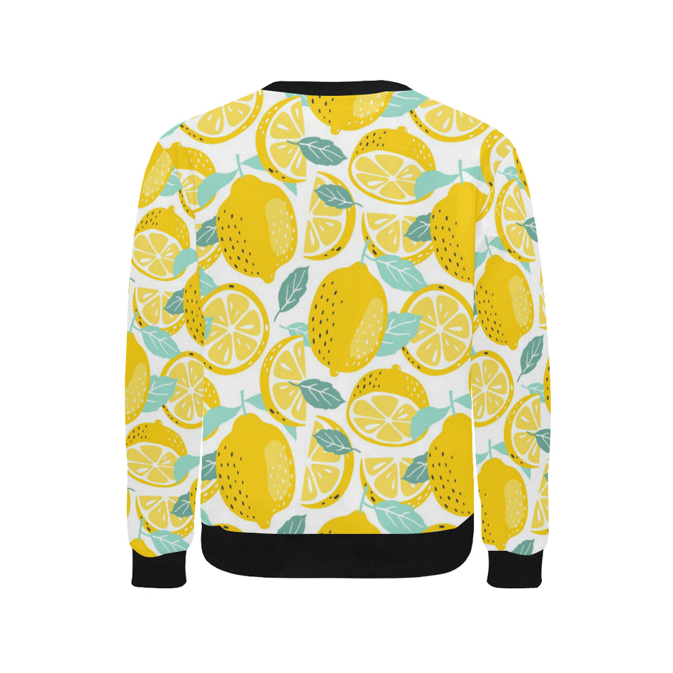 lemon design pattern Men's Crew Neck Sweatshirt