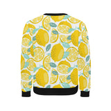 lemon design pattern Men's Crew Neck Sweatshirt