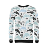 Cute dolphins Childish Style pattern Women's Crew Neck Sweatshirt