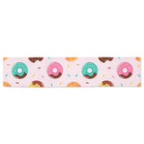 Donut pattern glaze pink background Table Runner