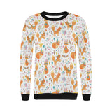 cute tribal fox pattern Women's Crew Neck Sweatshirt