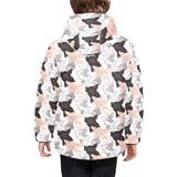 Pig Pattern Print Design 05 Kids' Boys' Girls' Padded Hooded Jacket