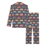Camper Van Pattern Print Design 02 Women's Long Pajama Set