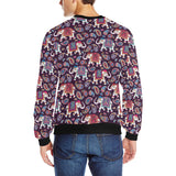 Elephant indian style ornament pattern Men's Crew Neck Sweatshirt