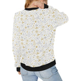 Christmas tree Christmas element Silver gold patte Women's Crew Neck Sweatshirt