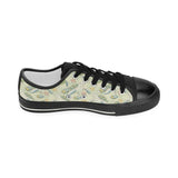 Hand drawn sea turtle fish pattern Kids' Boys' Girls' Low Top Canvas Shoes Black