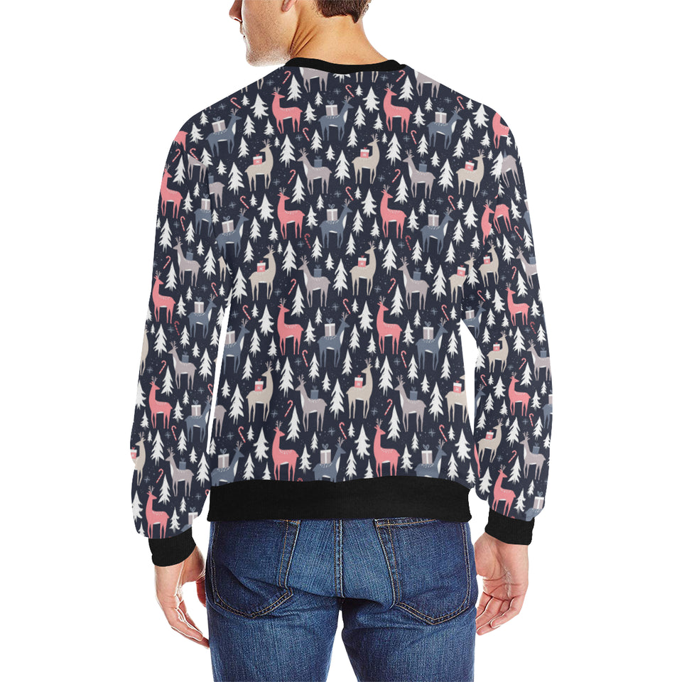 Deers Winter Christmas pattern Men's Crew Neck Sweatshirt