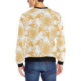 hand drawn orange fruit pattern Men's Crew Neck Sweatshirt
