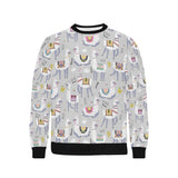 Cute Llama Alpaca pattern Men's Crew Neck Sweatshirt