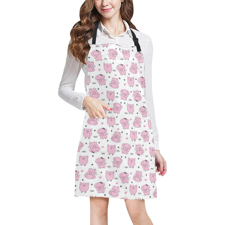 Pig Pattern Print Design 03 All Over Print Adjustable Apron