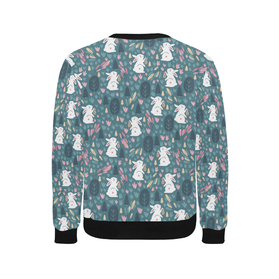 Cute rabbit pattern Men's Crew Neck Sweatshirt