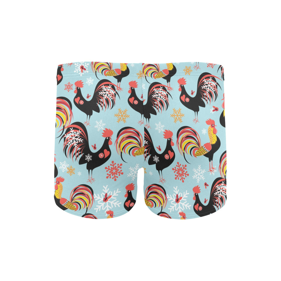 Rooster chicken cock snowfalke Men's Swimming Trunks