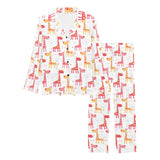 Giraffe Pattern Print Design 03 Women's Long Pajama Set