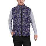 Eggplant Pattern Print Design 04 Men's Padded Vest