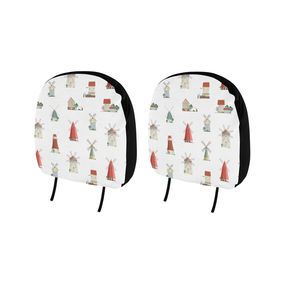 windmill design pattern Car Headrest Cover