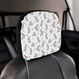 Watercolor cute rabbit pattern Car Headrest Cover