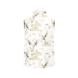 Beautiful Japanese cranes pattern Men's Padded Vest