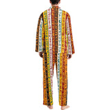 Egypt Hieroglyphics Pattern Print Design 01 Men's Long Pajama Set