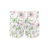 Beautiful pink lotus waterlily leaves pattern Men's Swimming Trunks