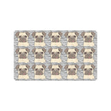 Happy pug pattern Doormat