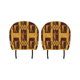 Egypt Hieroglyphics Pattern Print Design 05 Car Headrest Cover