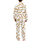 French fries potato pattern Men's Long Pajama Set