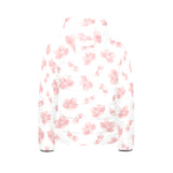 Pink sakura cherry blossom pattern Kids' Boys' Girls' Padded Hooded Jacket