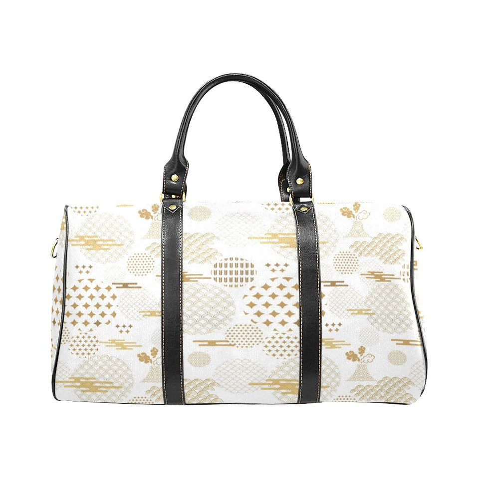 Beautiful gold japanese pattern Travel Bag