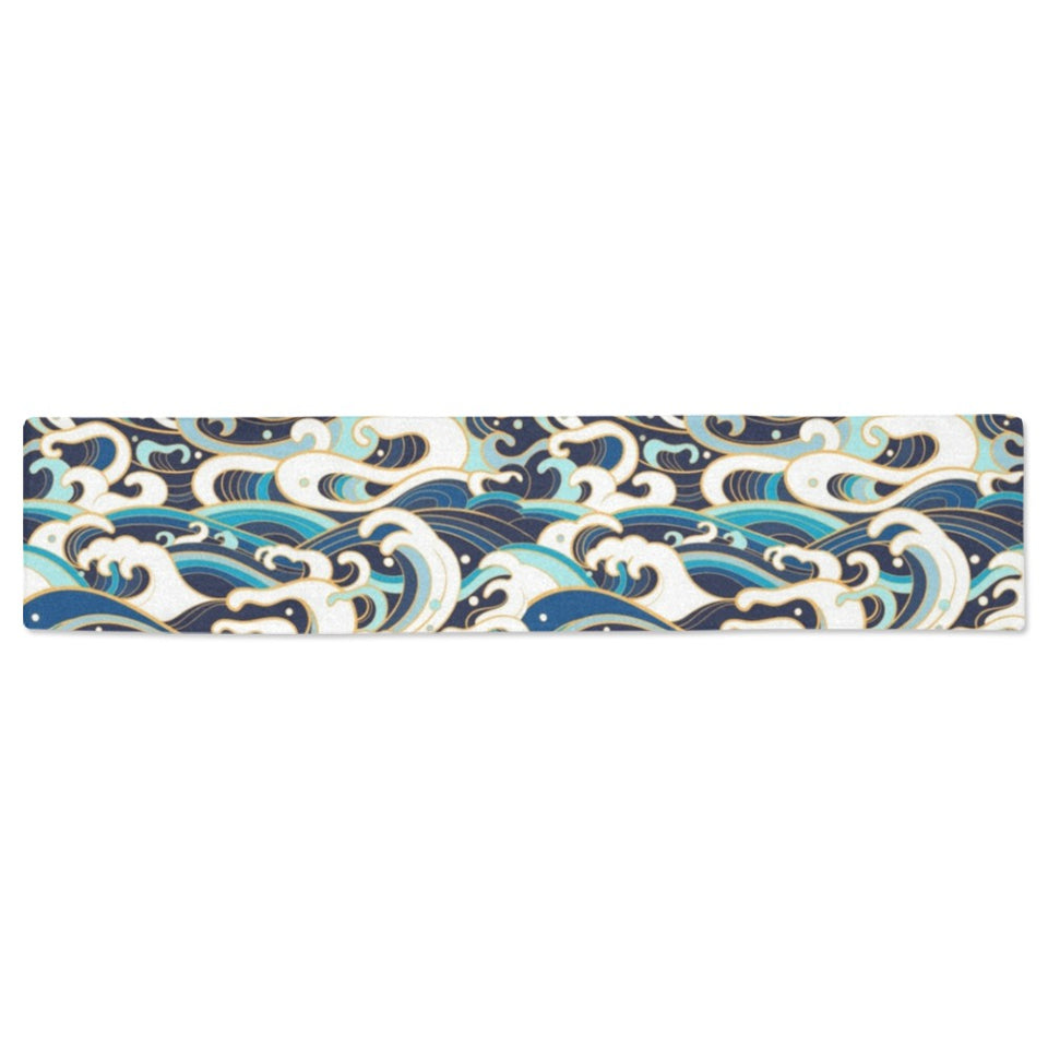 Japanese wave pattern Table Runner