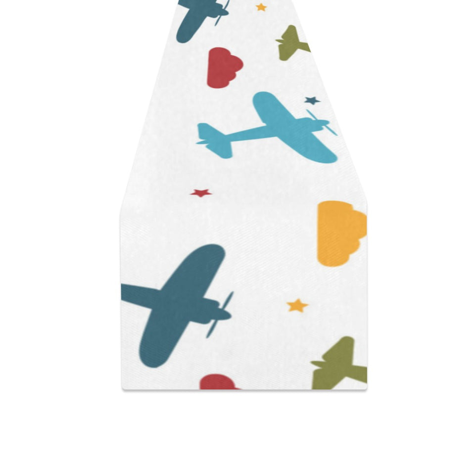 Airplane star cloud colorful Table Runner