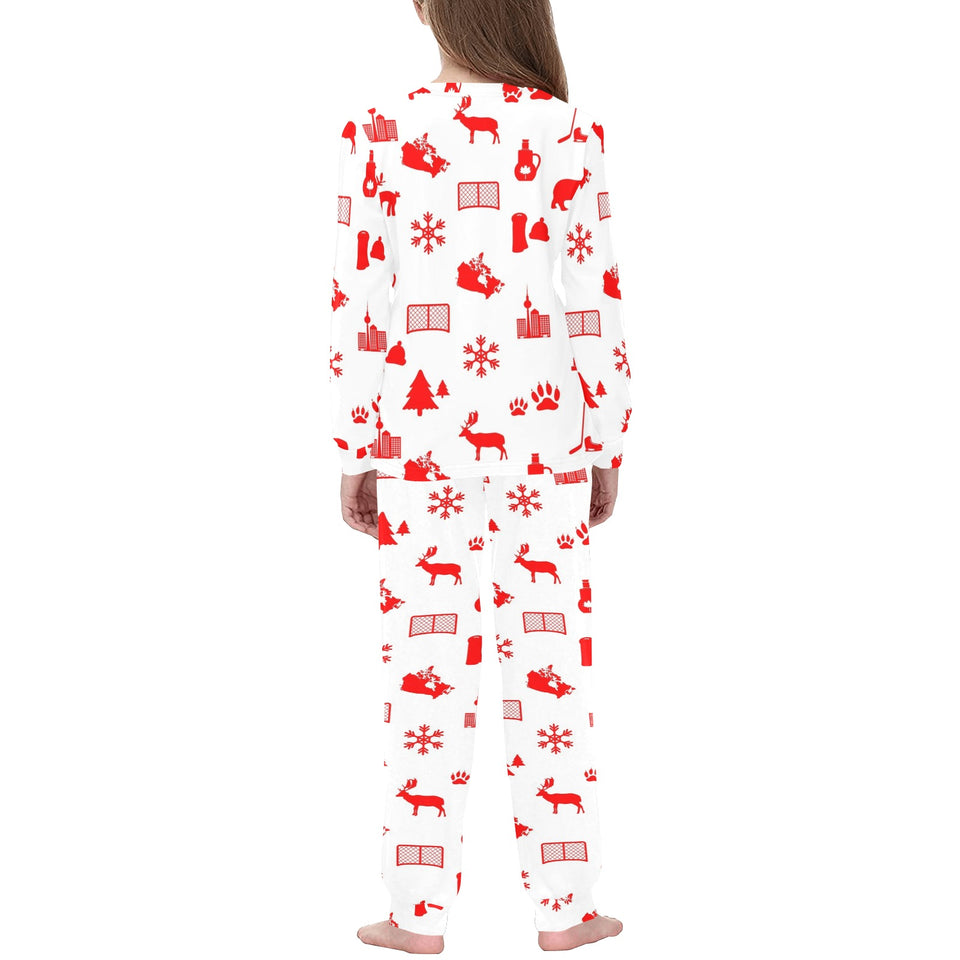 Canada Pattern Print Design 04 Kids' Boys' Girls' All Over Print Pajama Set