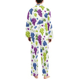 Grape pattern Men's Long Pajama Set