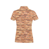 Brick Printed Pattern Print Design 04 Women's All Over Print Polo Shirt
