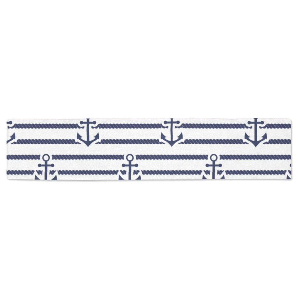 Anchor rope nautical pattern Table Runner