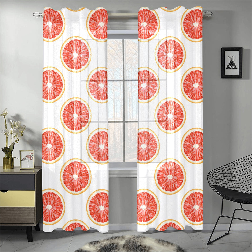 Grapefruit pattern Gauze Curtain