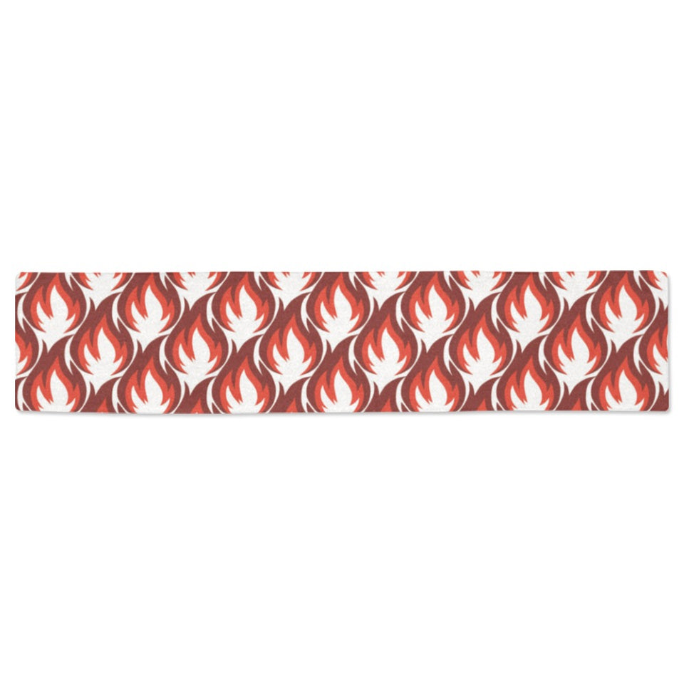 Fire flame symbol design pattern Table Runner
