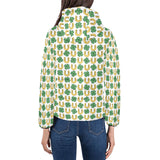 Horseshoes Pattern Print Design 04 Women's Padded Hooded Jacket