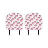 Pink lotus waterlily pattern Car Headrest Cover